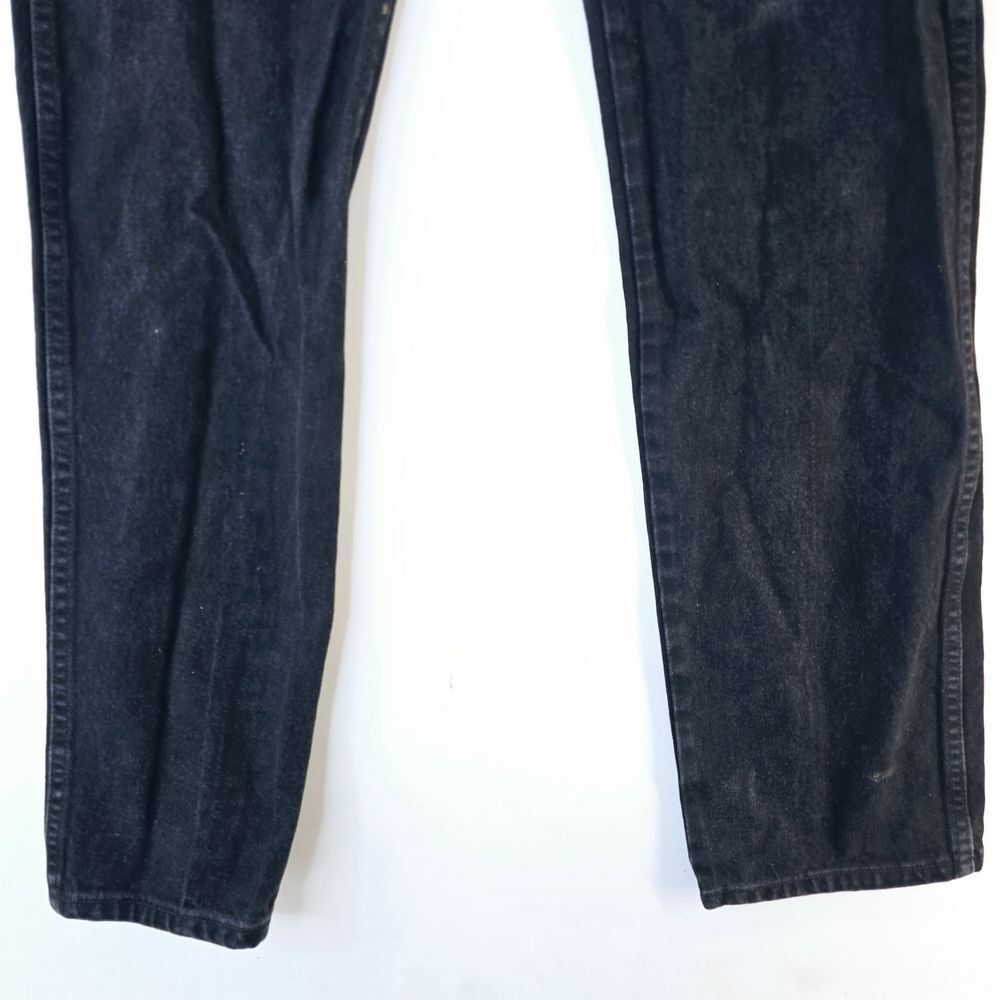 Vtg Wrangler Black Denim Straight Leg Jeans Men's 34x36 Classic Fit Casual Pants - Picture 8 of 9